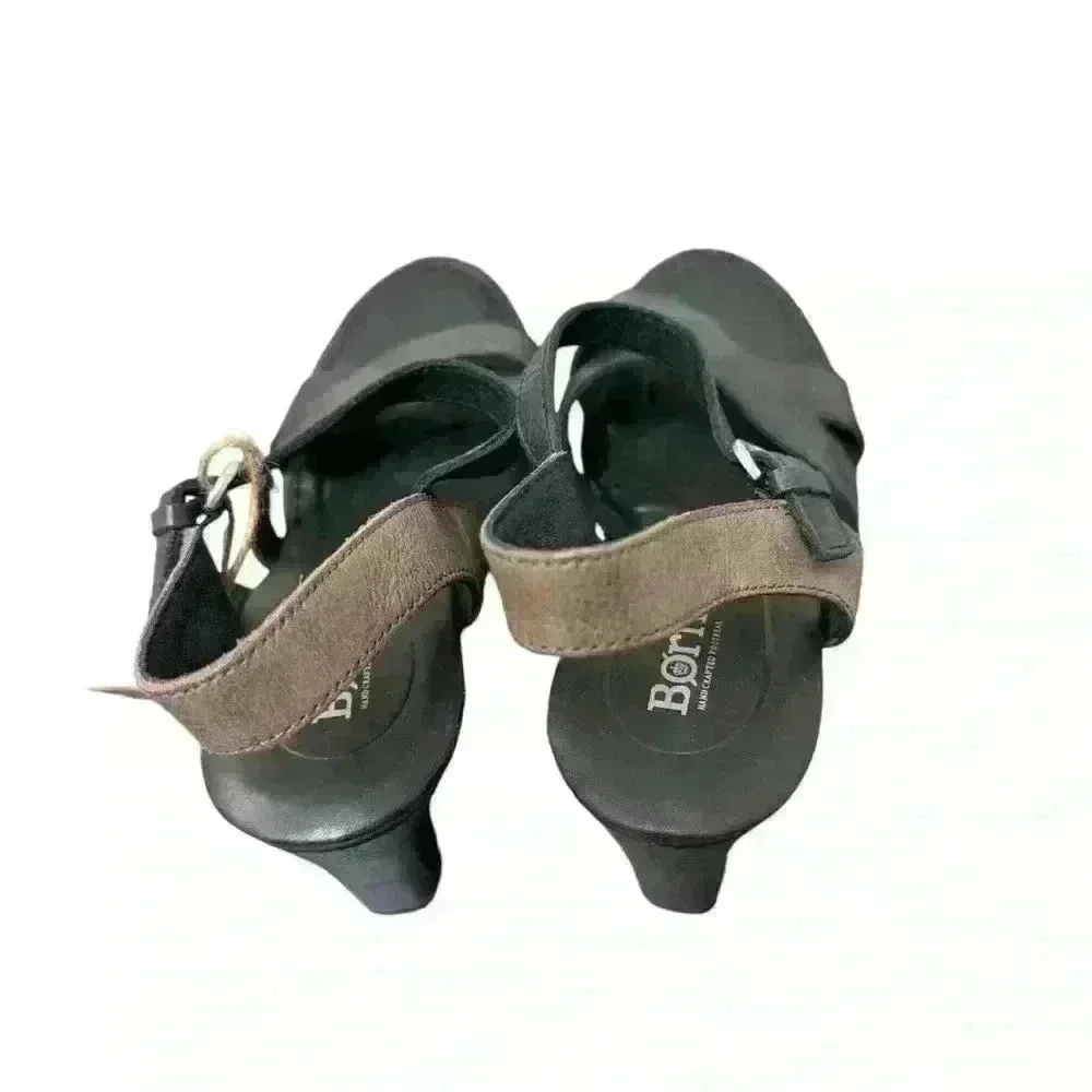 Born Hamada Wedge Sandal Leather Women Size 10 NEW